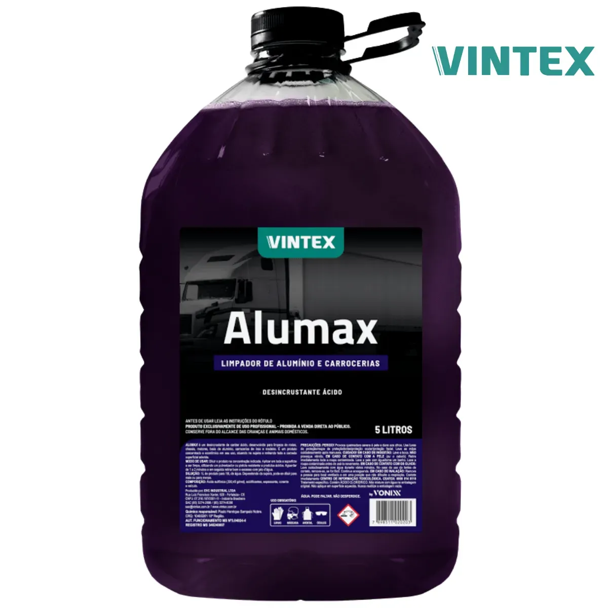 Alumax Vintex Desincrustante Ácido Limpa Baú 5L
